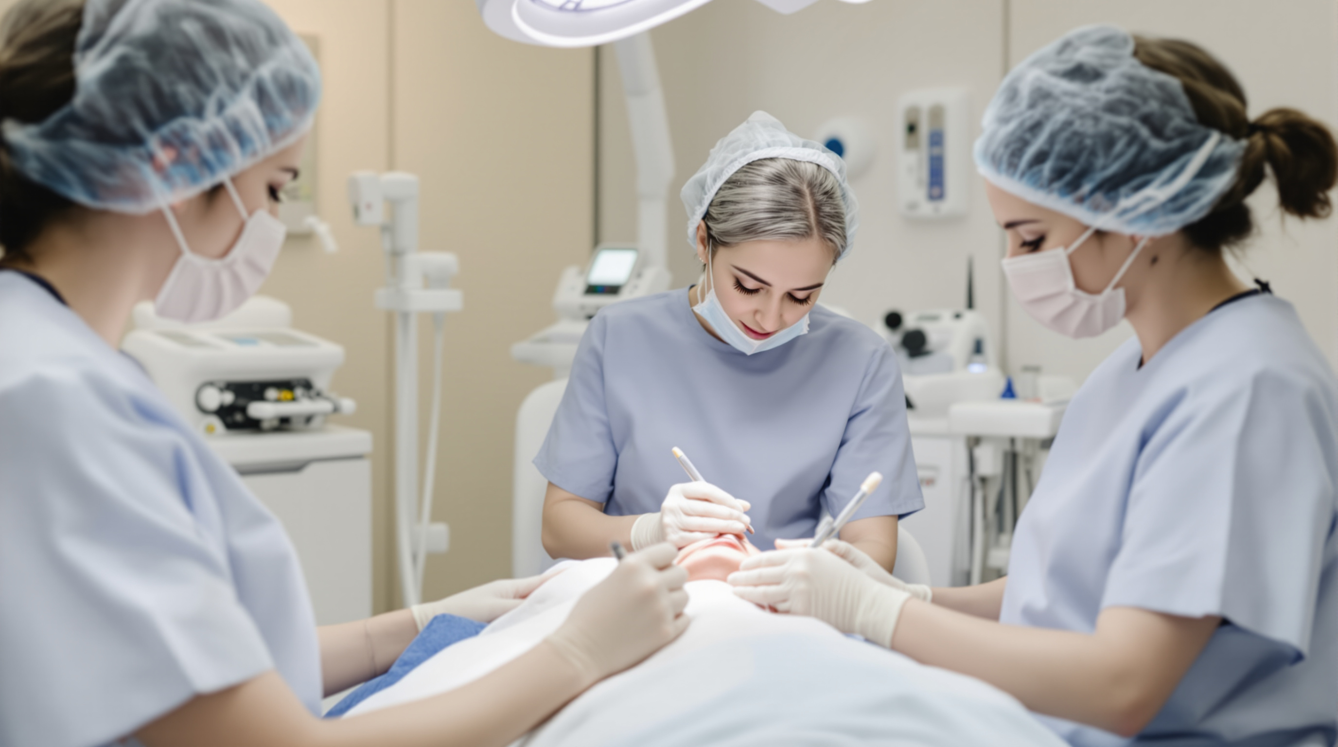 A patient asking questions across a consultation desk while a provider listens